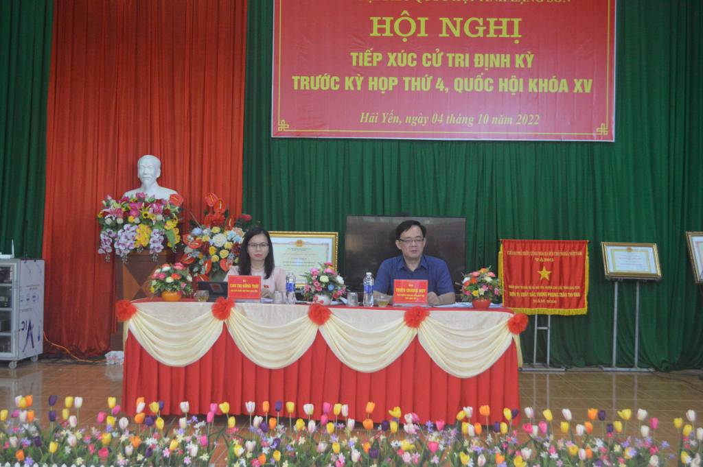 Đoàn đại biểu Quốc hội tỉnh tiếp xúc cử tri định kỳ trước kỳ họp thứ 4, Quốc hội khoá XV tại các cụm xã trên địa bàn huyện Cao Lộc