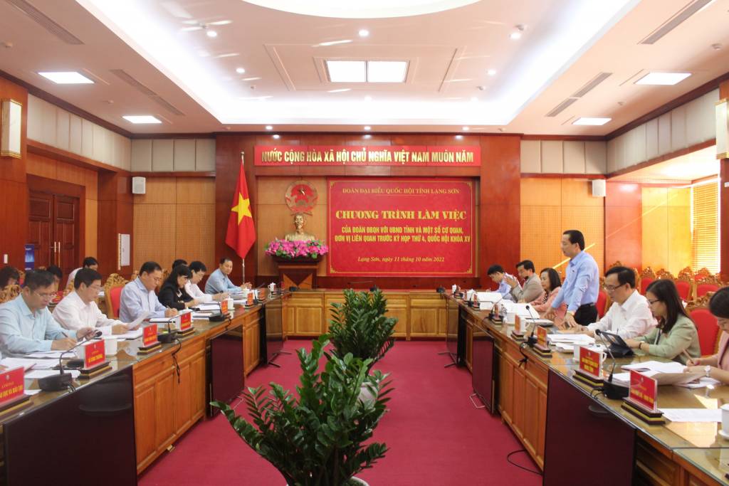 Đoàn đại biểu Quốc hội tỉnh làm việc với Ủy ban nhân dân tỉnh và các cơ quan, đơn vị liên quan trước kỳ họp thứ 4, Quốc hội khóa XV