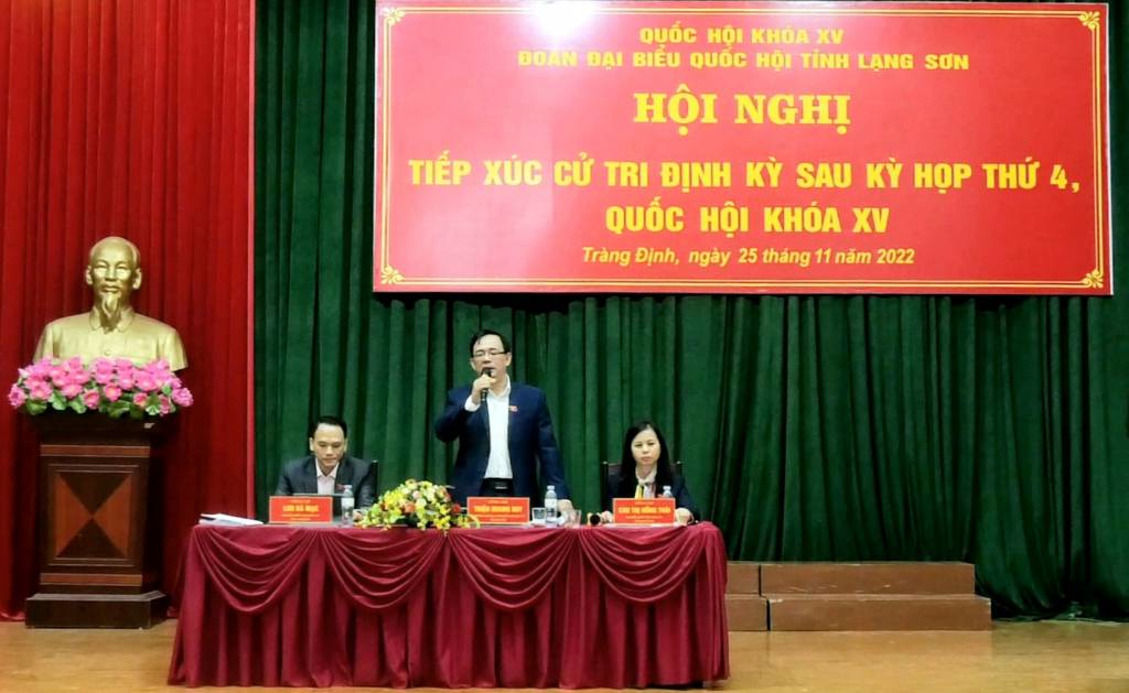 Đoàn đại biểu Quốc hội tỉnh tiếp xúc cử tri sau kỳ họp thứ 4, Quốc hội khóa XV tại huyện Tràng Định