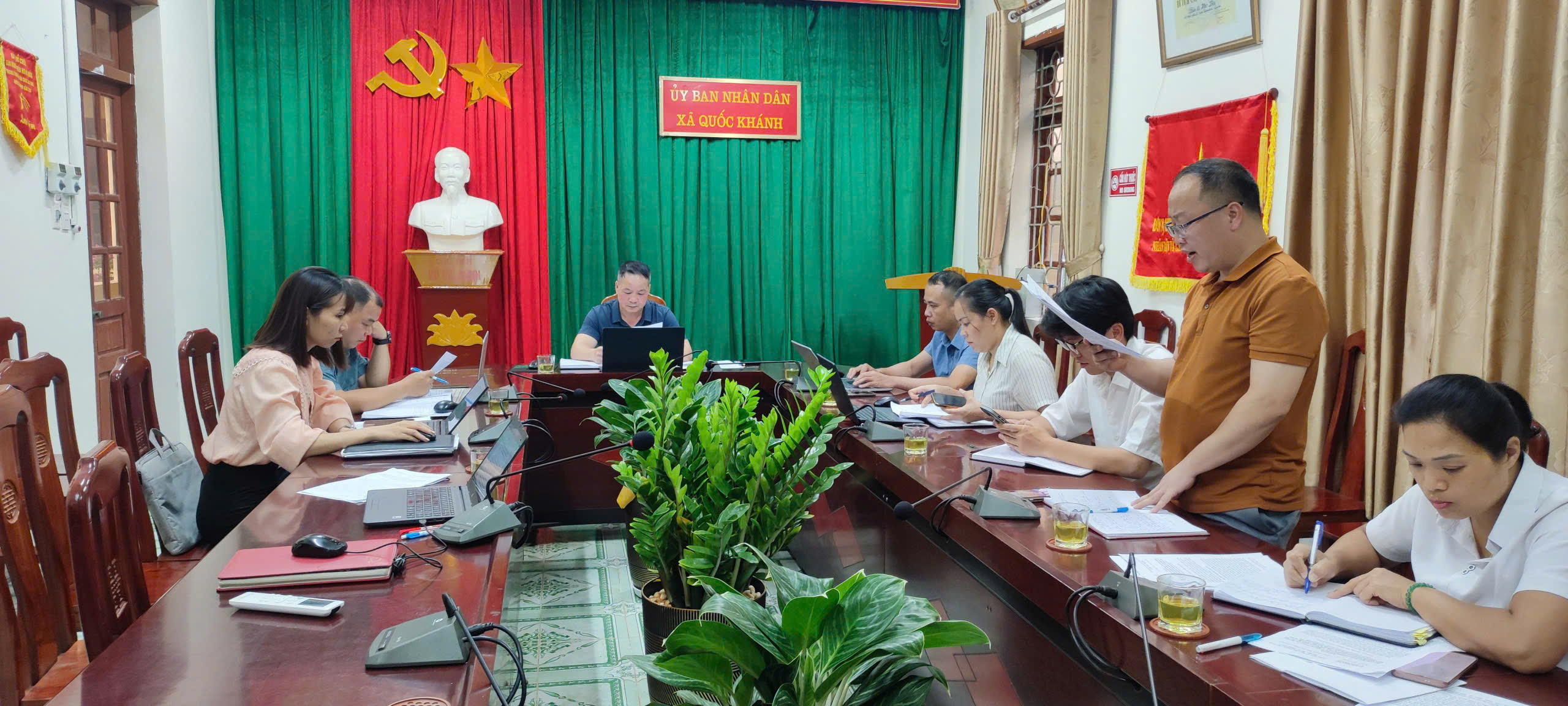 Thường trực HĐND xã Quốc Khánh giám sát thực hiện  Nghị quyết số 33/2025/NQ-HĐND Tỉnh