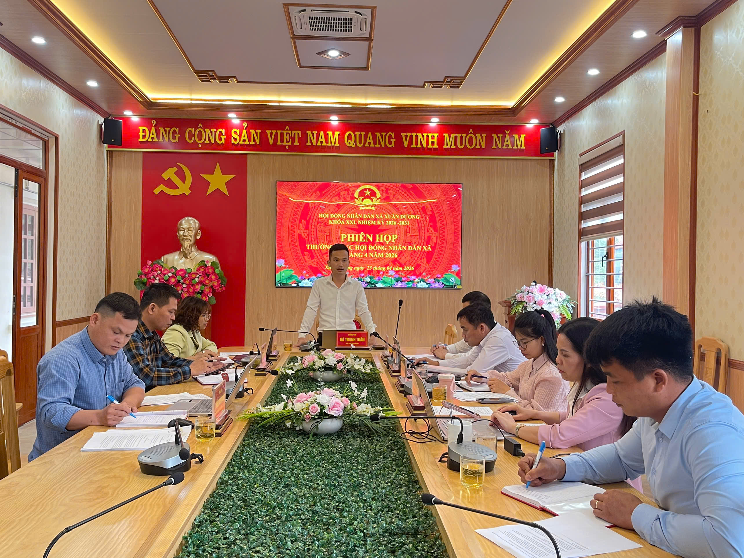 Thường trực Hội đồng nhân dân xã Xuân Dương tổ chức phiên họp thường kỳ tháng 4/2026