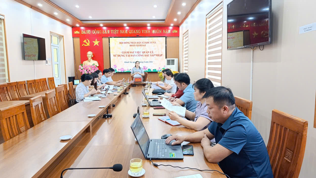 Hội đồng nhân dân xã Khuất Xá giám sát công tác quản lý, sử dụng tài sản công sau sáp nhập