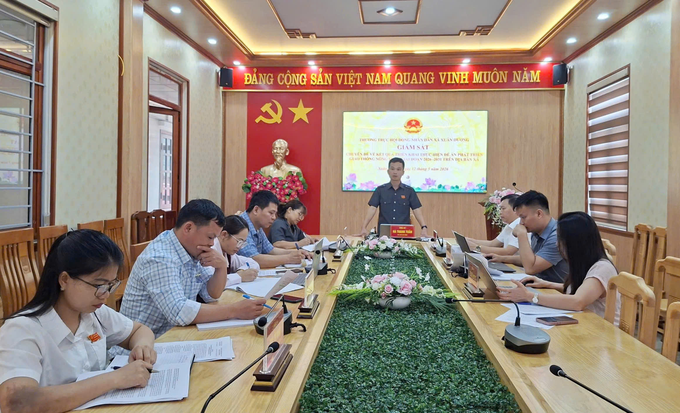 Thường trực HĐND xã Xuân Dương giám sát chuyên đề về kết quả triển khai thực hiện Đề án phát triển giao thông nông thôn giai đoạn 2026 - 2031
