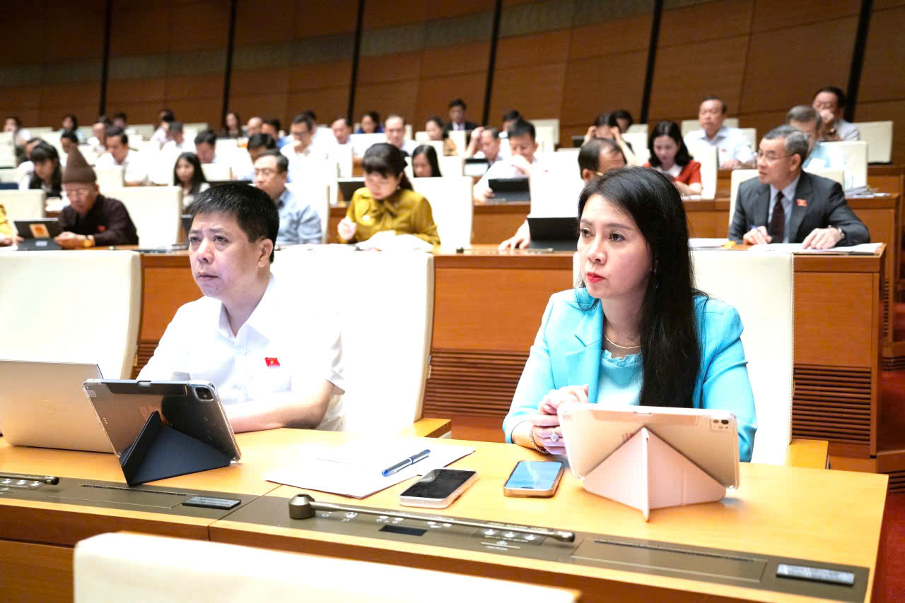 Đại biểu Quốc hội tỉnh tham gia thảo luận ở Tổ về nhiều nội dung quan trọng