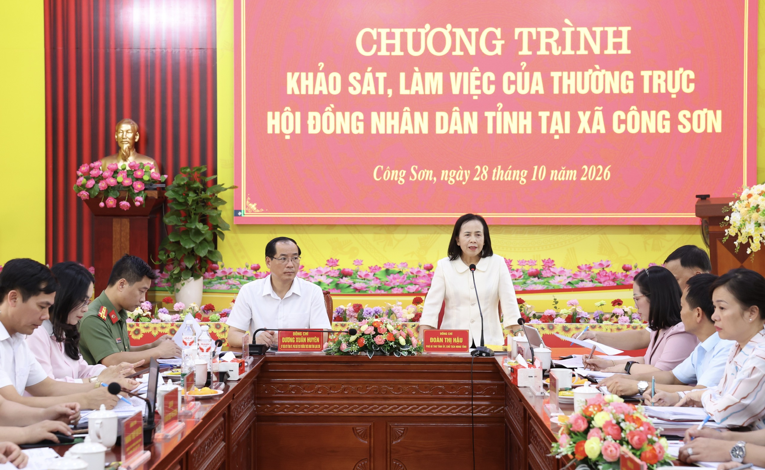 Chủ tịch HĐND tỉnh làm việc tại xã Công Sơn về tình hình thực hiện các nghị quyết và Chương trình xóa nhà tạm, nhà dột nát 