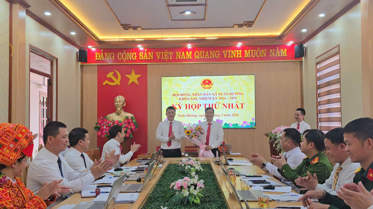Hội đồng nhân dân xã Xuân Dương tổ chức Kỳ họp họp thứ nhất,  khoá XXI, nhiệm kỳ 2026-2031