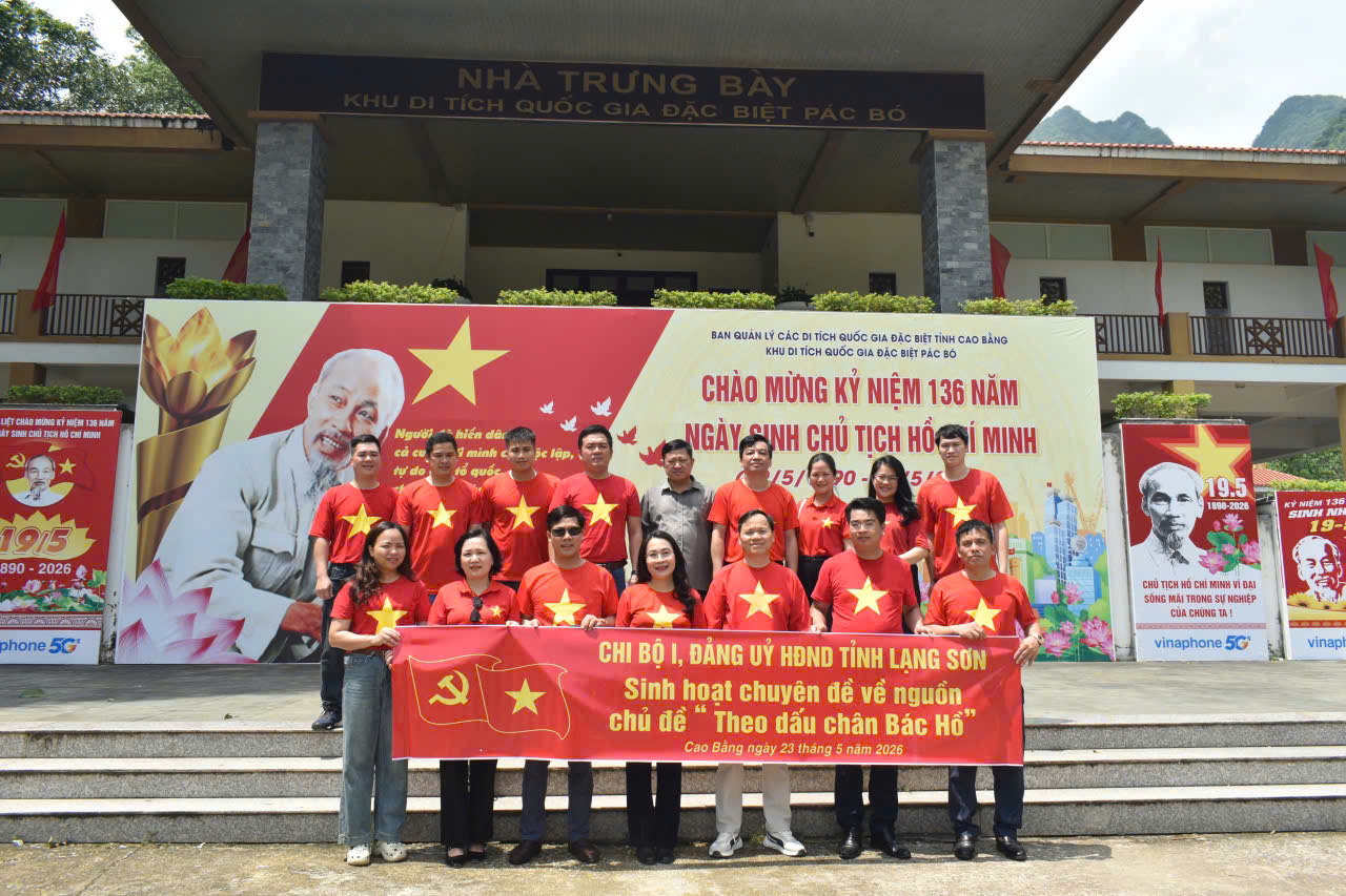 Chi bộ 1, Đảng bộ HĐND tỉnh sinh hoạt chuyên đề “Theo dấu chân Bác Hồ”  tại tỉnh Cao Bằng Thấm nhuần tư tưởng, đạo đức, phong cách Hồ Chí Minh